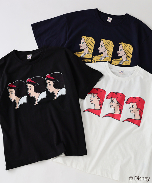 Disney(ディズニー)の「Disney / ディズニープリンセス / 別注 FANTASY A&G INC プリントTシャツ(Tシャツ/カットソー・メンズ・ネイビー/ブラック/ホワイト・LARGE/MEDIUM)」の5枚目の写真