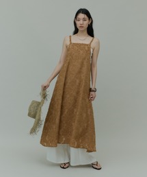 Cut Jacquard Cami Flare Dress / カットジャガードキャミフレアドレス