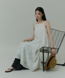 Cut Jacquard Cami Flare Dress / カットジャガードキャミフレアドレス