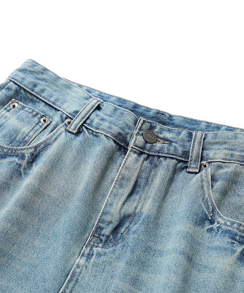 HOOK(フック)の「HOOK バレルレッグ ワイドデニム ハーフパンツ (SS)(カーゴパンツ・メンズ・インディゴブルー/ライトブルー・XL/M/L)」の19枚目の写真