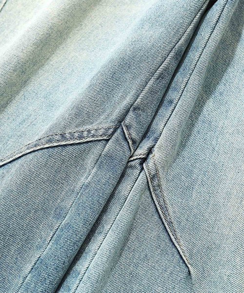 HOOK(フック)の「HOOK バレルレッグ ワイドデニム ハーフパンツ (SS)(カーゴパンツ・メンズ・インディゴブルー/ライトブルー・XL/M/L)」の20枚目の写真