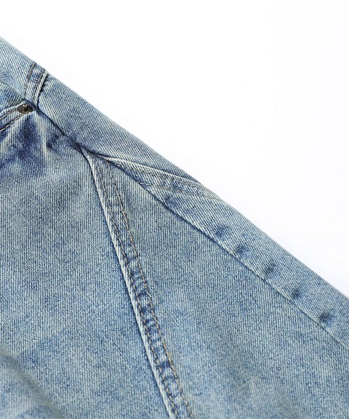HOOK(フック)の「HOOK バレルレッグ ワイドデニム ハーフパンツ (SS)(カーゴパンツ・メンズ・インディゴブルー/ライトブルー・XL/M/L)」の22枚目の写真
