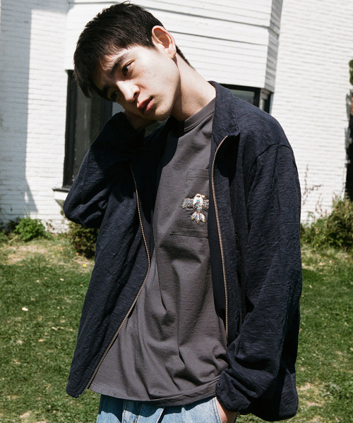 HORLISUN（ホーリーサン）の「Lawrence Short Embroidery T-shirt - Thunderbird Charcoal（Tシャツ/カットソー・メンズ・その他・SMALL/MEDIUM/LARGE）」の8枚目の写真