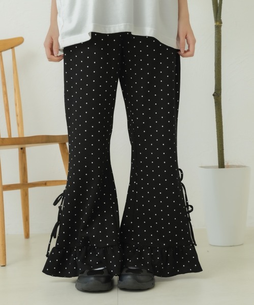 kutir(クティール)の「リボンフリルワッフルフレアパンツ(その他パンツ・レディース・ネイビー/ナチュラル/ブラック/ブラック系その他/チャコールグレー/アイボリー・SMALL/MEDIUM)」の13枚目の写真
