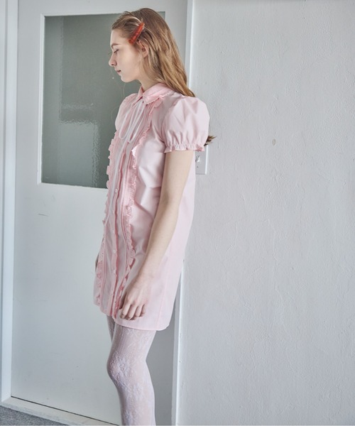 etre loin(エトルワン)の「ピンタックミニシャツワンピース / Pintuck mini shirt dress(シャツワンピース・レディース・ピンク/ブルー/ホワイト・M)」の22枚目の写真