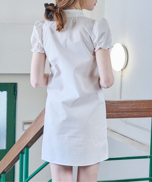 etre loin(エトルワン)の「ピンタックミニシャツワンピース / Pintuck mini shirt dress(シャツワンピース・レディース・ピンク/ブルー/ホワイト・M)」の20枚目の写真