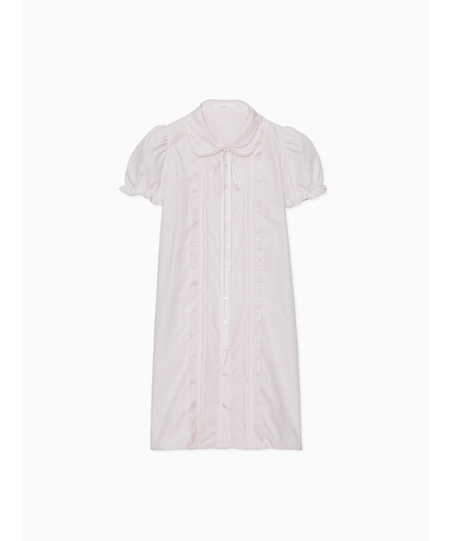 etre loin(エトルワン)の「ピンタックミニシャツワンピース / Pintuck mini shirt dress(シャツワンピース・レディース・ピンク/ブルー/ホワイト・M)」の5枚目の写真
