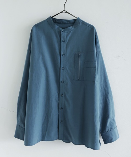 antiqua(アンティカ)の「オーバーサイズ 綿混 シャツ(シャツ/ブラウス・レディース・ホワイト/ブルー/ブラック・R/P)」の10枚目の写真