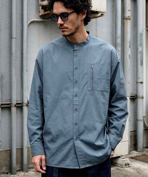 antiqua(アンティカ)の「オーバーサイズ 綿混 シャツ(シャツ/ブラウス・レディース・ホワイト/ブルー/ブラック・R/P)」の8枚目の写真