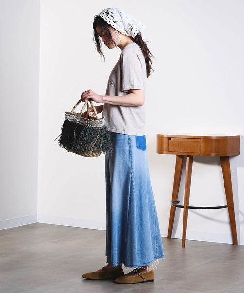 ROSE BUD（ローズバッド）の「(mag.by c)LOGO S/S TEE（Tシャツ/カットソー・レディース・ベージュ/ライトピンク/ネイビー・ONE SIZE）」の9枚目の写真