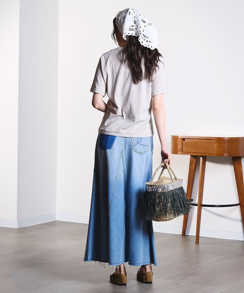 ROSE BUD（ローズバッド）の「(mag.by c)LOGO S/S TEE（Tシャツ/カットソー・レディース・ベージュ/ライトピンク/ネイビー・ONE SIZE）」の10枚目の写真
