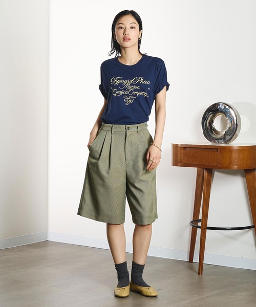 ROSE BUD（ローズバッド）の「(mag.by c)LOGO S/S TEE（Tシャツ/カットソー・レディース・ベージュ/ライトピンク/ネイビー・ONE SIZE）」の16枚目の写真