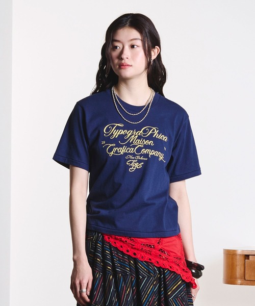 ROSE BUD（ローズバッド）の「(mag.by c)LOGO S/S TEE（Tシャツ/カットソー・レディース・ベージュ/ライトピンク/ネイビー・ONE SIZE）」の20枚目の写真