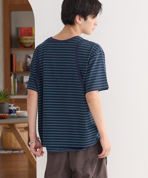 PBLIM（ページボーイリム）の「《UNISEX》レイヤードボーダーT 取り外し可能 / 2WAY / セットアイテム（Tシャツ/カットソー・レディース・ブラウン系/ネイビー系・FREE）」の10枚目の写真