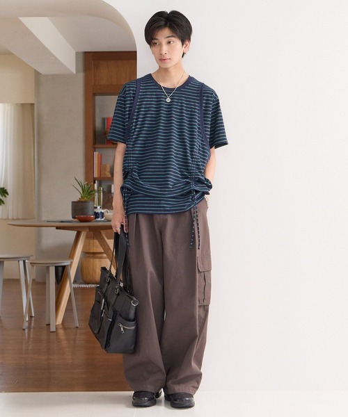 PBLIM（ページボーイリム）の「《UNISEX》レイヤードボーダーT 取り外し可能 / 2WAY / セットアイテム（Tシャツ/カットソー・レディース・ブラウン系/ネイビー系・FREE）」の12枚目の写真