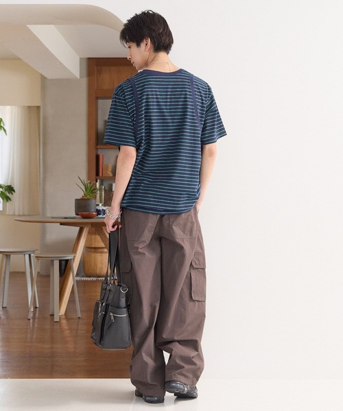 PBLIM（ページボーイリム）の「《UNISEX》レイヤードボーダーT 取り外し可能 / 2WAY / セットアイテム（Tシャツ/カットソー・レディース・ブラウン系/ネイビー系・FREE）」の14枚目の写真