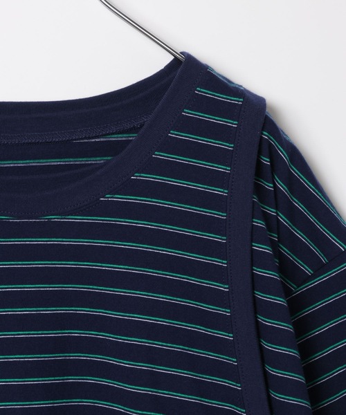 PBLIM（ページボーイリム）の「《UNISEX》レイヤードボーダーT 取り外し可能 / 2WAY / セットアイテム（Tシャツ/カットソー・レディース・ブラウン系/ネイビー系・FREE）」の18枚目の写真