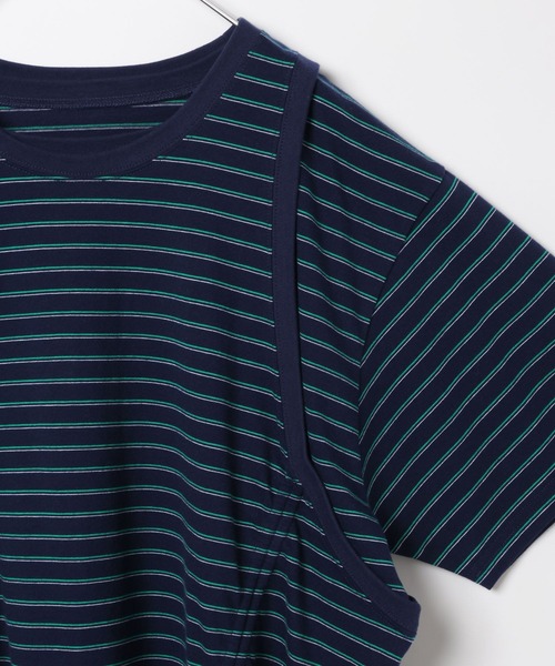 PBLIM（ページボーイリム）の「《UNISEX》レイヤードボーダーT 取り外し可能 / 2WAY / セットアイテム（Tシャツ/カットソー・レディース・ブラウン系/ネイビー系・FREE）」の19枚目の写真