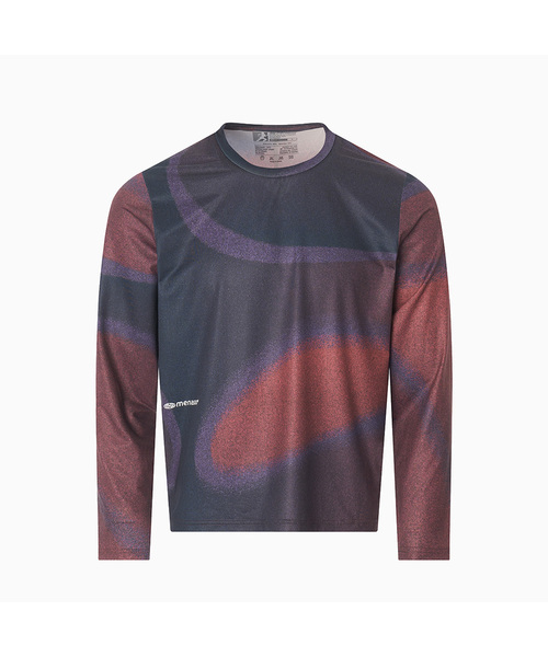 MENASOO(ミナス)の「Flow Graphic Long Sleeve T Shirt(Tシャツ/カットソー・レディース・ブルー/レッド・1/2)」の1枚目の写真