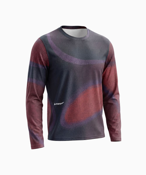 MENASOO(ミナス)の「Flow Graphic Long Sleeve T Shirt(Tシャツ/カットソー・レディース・ブルー/レッド・1/2)」の3枚目の写真