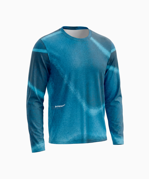 MENASOO(ミナス)の「Flow Graphic Long Sleeve T Shirt(Tシャツ/カットソー・レディース・ブルー/レッド・1/2)」の4枚目の写真