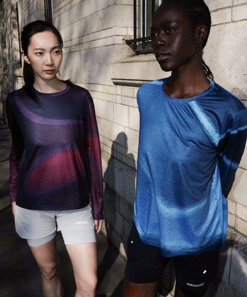 MENASOO(ミナス)の「Flow Graphic Long Sleeve T Shirt(Tシャツ/カットソー・レディース・ブルー/レッド・1/2)」の9枚目の写真