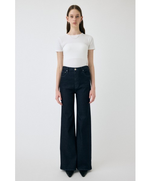 MOUSSY（マウジー）の「【美脚見えデニム】【SNSで話題！】ADVANCED LONG LEG FLARE（デニムパンツ・レディース・ブルー/ワンウォッシュ/ダークブルー・23inch/24inch/25inch/26inch/27inch）」の22枚目の写真