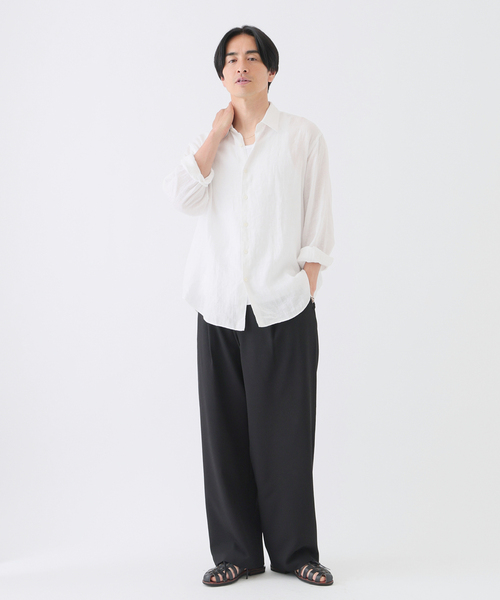 EDIFICE(エディフィス)の「ストライプ クレープ イージー トラウザー(スラックス・メンズ・ブラウン/ブラック・LARGE/MEDIUM/SMALL)」の3枚目の写真
