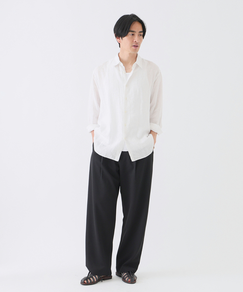 EDIFICE(エディフィス)の「ストライプ クレープ イージー トラウザー(スラックス・メンズ・ブラウン/ブラック・LARGE/MEDIUM/SMALL)」の4枚目の写真