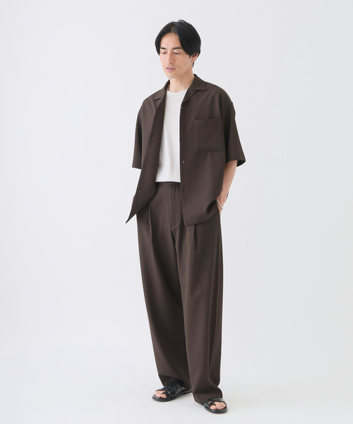 EDIFICE(エディフィス)の「ストライプ クレープ イージー トラウザー(スラックス・メンズ・ブラウン/ブラック・LARGE/MEDIUM/SMALL)」の4枚目の写真
