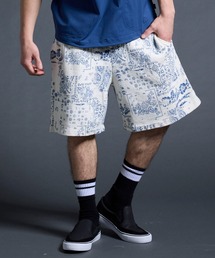 QUIKSILVER メンズ/ユニセックス MERCURY PAISLEY BAGGY SWEAT SHORTS ショートパンツ ペイズリー柄 フリース生地<MERCURY COLLECTION>【2026年夏モデル】