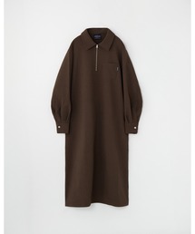 [L's]HALF ZIP OP DOUBLE WEAVE/ハーフジップ ワンピース