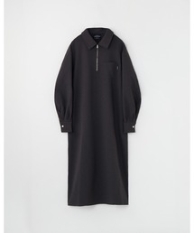 [L's]HALF ZIP OP DOUBLE WEAVE/ハーフジップ ワンピース