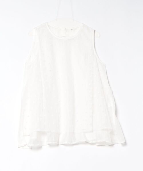 Bshop(ビショップ)の「eunoia|レイヤード ドットノースリーブブラウス WOMEN(シャツ/ブラウス・レディース・ホワイト/ブラック・ONE)」の1枚目の写真