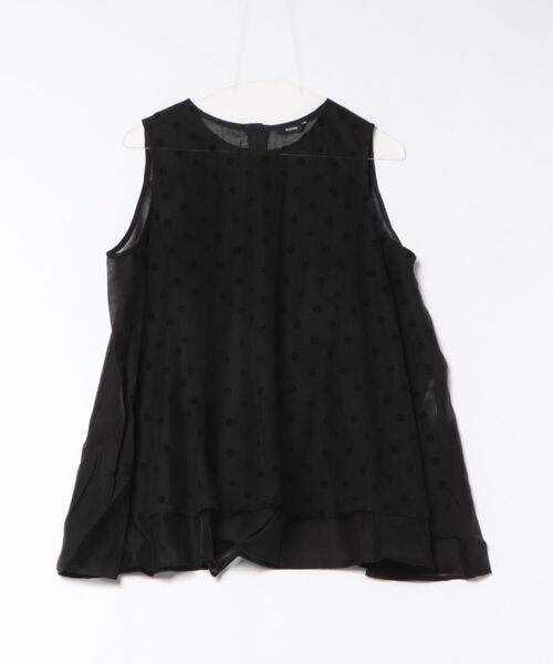 Bshop(ビショップ)の「eunoia|レイヤード ドットノースリーブブラウス WOMEN(シャツ/ブラウス・レディース・ホワイト/ブラック・ONE)」の2枚目の写真