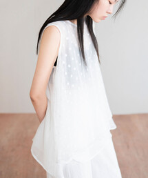 Bshop | eunoia|レイヤード ドットノースリーブブラウス WOMEN(シャツ/ブラウス)