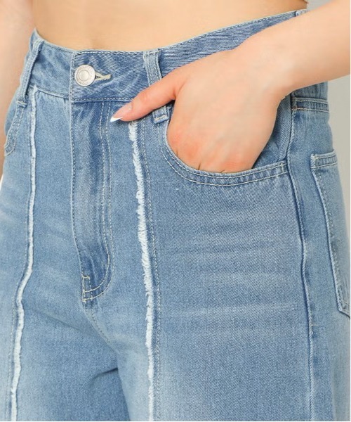 GORGE(ゴージ)の「センターフリンジデニムワイドパンツ(その他パンツ・レディース・サックスブルー・S)」の8枚目の写真