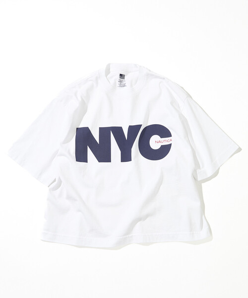 NAUTICA(ノーティカ)の「NAUTICA/ノーティカ Made in U.S.A ヘビーウェイト オーバーサイズ クルーネック プリントTシャツ type 3(Tシャツ/カットソー・メンズ・ネイビー/ホワイト・MEDIUM/LARGE/X-LARGE/XX-LARGE)」の1枚目の写真