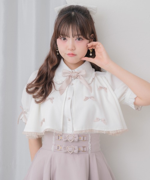 ROJITA(ロジータ)の「プチリボンヨークフレア半袖ブラウス(シャツ/ブラウス・レディース・ブラック/ホワイト/ピンク・FREE)」の15枚目の写真