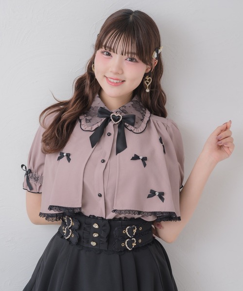 ROJITA(ロジータ)の「プチリボンヨークフレア半袖ブラウス(シャツ/ブラウス・レディース・ブラック/ホワイト/ピンク・FREE)」の18枚目の写真