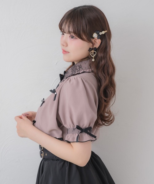 ROJITA(ロジータ)の「プチリボンヨークフレア半袖ブラウス(シャツ/ブラウス・レディース・ブラック/ホワイト/ピンク・FREE)」の20枚目の写真