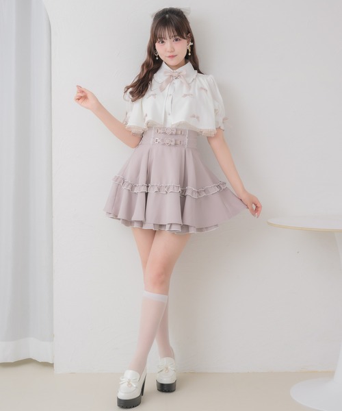ROJITA(ロジータ)の「プチリボンヨークフレア半袖ブラウス(シャツ/ブラウス・レディース・ブラック/ホワイト/ピンク・FREE)」の8枚目の写真