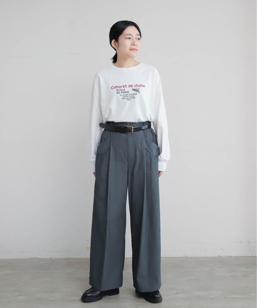 Blanc Bleu Minuit(ブランブルーミニュイ)の「キャッツキャバレープリント クルーネックTEE(Tシャツ/カットソー・レディース・グレー/ホワイト・FREE)」の18枚目の写真