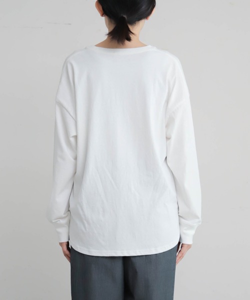 Blanc Bleu Minuit(ブランブルーミニュイ)の「キャッツキャバレープリント クルーネックTEE(Tシャツ/カットソー・レディース・グレー/ホワイト・FREE)」の17枚目の写真