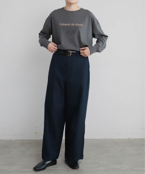 Blanc Bleu Minuit(ブランブルーミニュイ)の「キャッツキャバレープリント クルーネックTEE(Tシャツ/カットソー・レディース・グレー/ホワイト・FREE)」の7枚目の写真