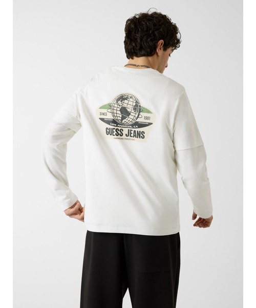 GUESS JEANS(ゲスジーンズ)の「GUESS JEANS Globe Tee Tシャツ 半袖 バックプリント(Tシャツ/カットソー・メンズ・ホワイト・SMALL/MEDIUM/LARGE/X-LARGE)」の2枚目の写真