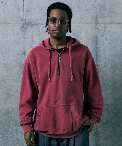 VIRGOwearworks(ヴァルゴウェアワークス)の「AFTERFADE HALF ZIP HOODIE(パーカー・メンズ・レッド/ホワイト/ブラック・3/2/4)」の14枚目の写真