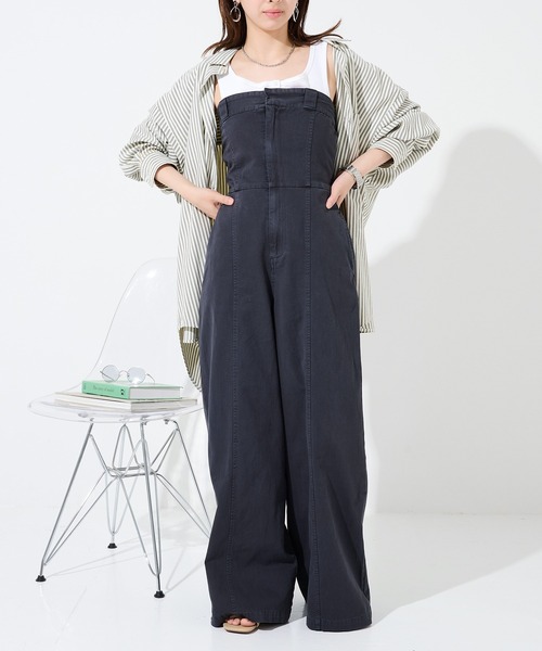 Dickies(ディッキーズ)の「【Dickies】ピグメントベアオールインワン 5187-4412 MNY(つなぎ/オールインワン・レディース・ブラック/ホワイト/グリーン・M/L)」の15枚目の写真