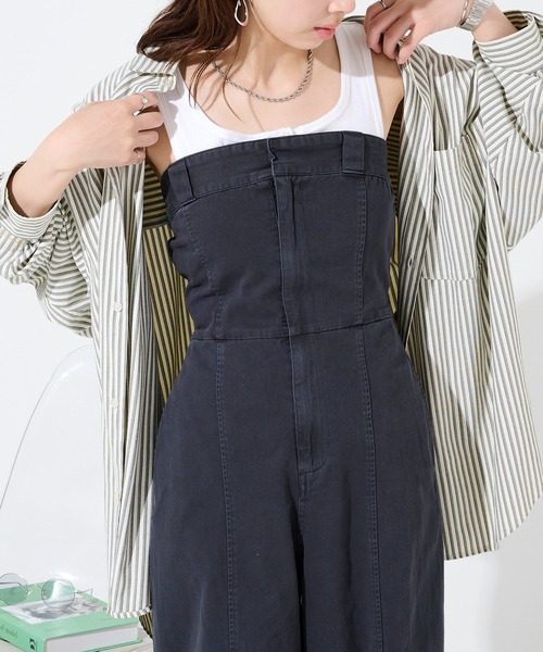 Dickies(ディッキーズ)の「【Dickies】ピグメントベアオールインワン 5187-4412 MNY(つなぎ/オールインワン・レディース・ブラック/ホワイト/グリーン・M/L)」の18枚目の写真