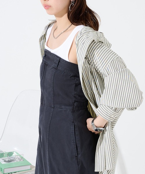 Dickies(ディッキーズ)の「【Dickies】ピグメントベアオールインワン 5187-4412 MNY(つなぎ/オールインワン・レディース・ブラック/ホワイト/グリーン・M/L)」の19枚目の写真